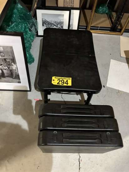 BID PRICE X 4 - (4) SMALL PORTABLE COLLAPSIBLE TABLES