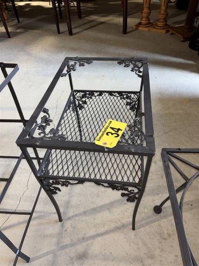 METAL PATIO TABLE FRAME W/ LOWER SHELF
