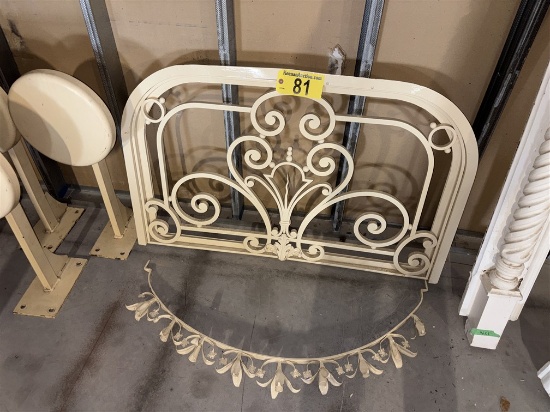 Fireplace Screen W/ Candle Holder, 43" X 28.5"H