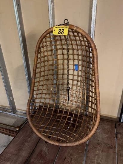 Hanging Wicker Egg Chair, 43"H X 28"W