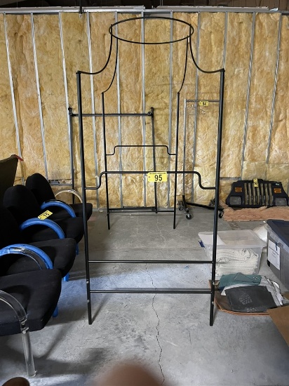 METAL 52" BED FRAME, 38" HEAD & FOOT BOARDS, W/ CANOPY FRAME