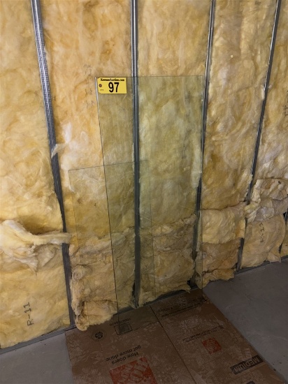 LOT: 2-PIECES OF GLASS, 22" X 54" & 16" X 38"