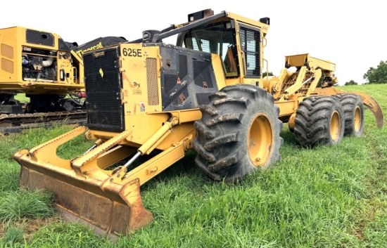 2019 Tigercat 625e 6wd Bogie Skidder, Dual Arch, Super Grapple