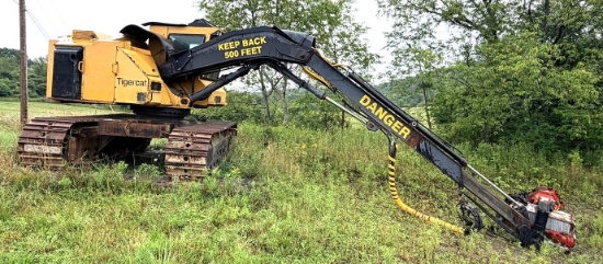 2006 Tigercat Lx845b Leveling Track Carrier, Extendable Boom, Processing Head