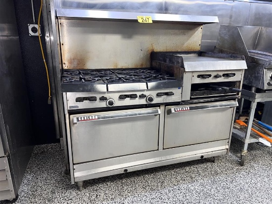 GARLAND S/S 6-BURNER RANGE, 2-OVEN, W/ 24" GRIDDLE