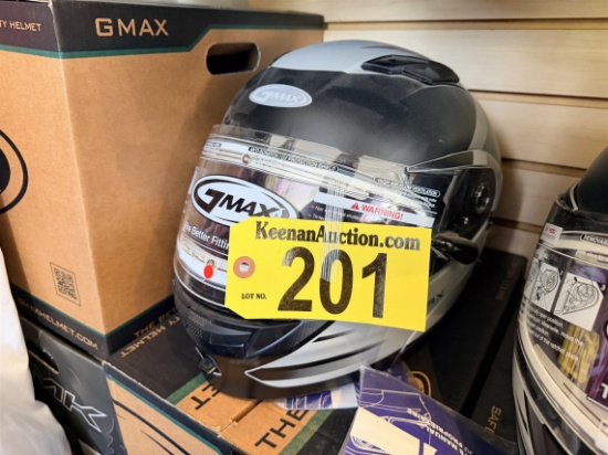 Gmax Md-01 Helmet, White/Black, Size Lg