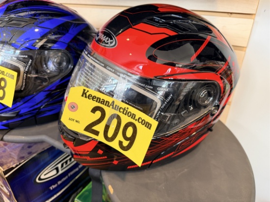 GMAX RIDING HELMET, RED/BLACK, SIZE XS