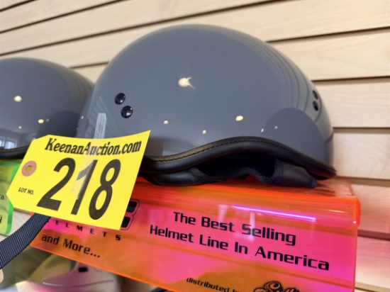 Highway 21 Model .357 Solid Half Helmet, Gray, Size Lg