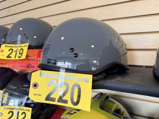 Highway 21 Model .357 Solid Half Helmet, Gray, Size 2xl