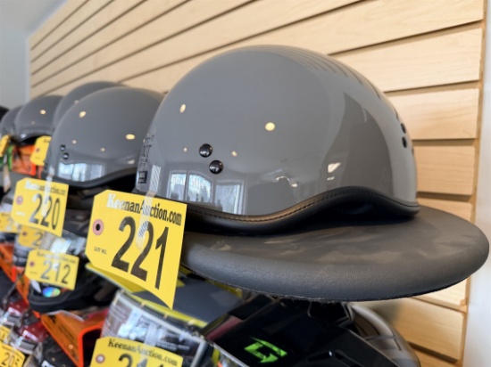 HIGHWAY 21 MODEL .357 SOLID HALF HELMET, GRAY, SIZE LG
