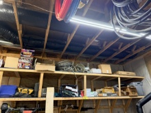 CONTENTS ON 2-SHELVES: XMAS LIGHTS, LIGHT FIXTURES