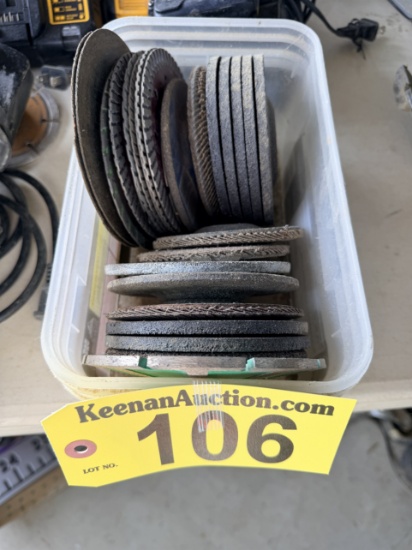 LOT: 23-ASSORTED GRINDING DISCS.