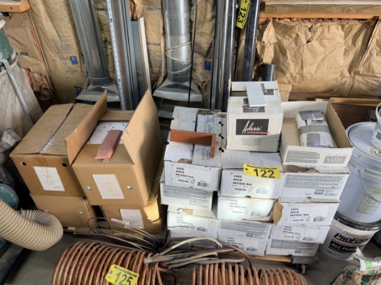 LOT: 17-BOXES OF ASSORTED TILE, BRICK ON DOLLIES