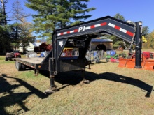 2018 PJ TRAILERS HYDRAULIC DOVETAIL GOOSENECK TRAILER DECKOVER, WINCH SYSTEM