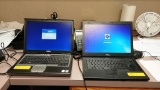 2 DELL NOTEBOOK COMPUTERS, POWER ADAPTERS & BAGS
