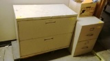 (2) METAL FILE CABINETS 1-2 DRAWER 1-2 DRAWER LATERAL