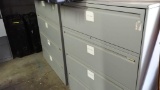 LOT OF (2) GRAY METAL LATERAL FILE CABINETS