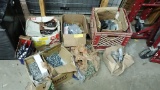 LOT OF MISC METAL NAILS, BOLTS AND FASTENERS