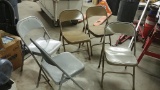 LOT OF 5 MISC. METAL FOLDING CHAIRS