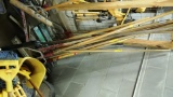 (13) FLOOR SQUEEGEES WITH WOOD HANDLES AND (1) ADDITIONAL SQUEEGEE HEAD