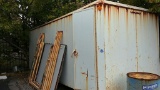 ENCLOSED METAL TRAILER WITH 3 ROLLING DUMPSTERS INSIDE