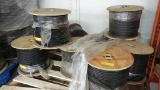 PALLET OF 10 WOOD SPOOLS OF CABLE