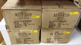 LOT OF 4 BOXES OF (48) EACH PACKAGES OF 6 EACH BURGUNDY VELVET SKIRT/PANT CLIPS