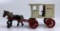 VINTAGE KENTON CAST IRON HORSE DRAWN MILK WAGON