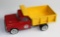 VINTAGE NY-LINT NO. 5100 YELLOW AND RED DUMP TRUCK