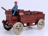 VINTAGE KENTON CONTRACTOR'S CAST IRON WAGON WITH DRIVER