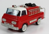 VINTAGE NY-LINT RED FORD FIRE TRUCK #8100 SUBURBAN PUMPER
