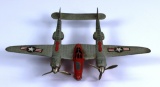 VINTAGE HUBLEY P-38 TWIN ENGINE FIGHTER PLANE