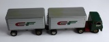 CONSOLIDATED FREIGHTWAYS SEMI TRUCK & 2 TRAILERS