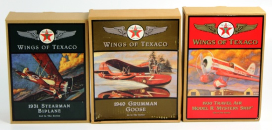 3 NEW, IN THE BOXES WINGS OF TEXACO - 3RD,4TH & 5TH IN THE SERIES