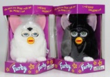 2 NEW, IN THE BOXES: FURBY ELECTRONIC MODEL 70-800 - 1 WHITE AND 1 BLACK