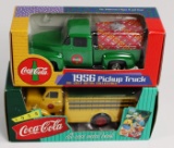 2 NEW, IN THE BOXES: COCA-COLA DIE-CAST METAL BANKS