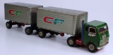 VINTAGE CONSOLIDATED FREIGHTWAYS TIN SEMI TRACTOR TRAILER