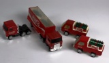 LOT OF 4 BUDDY L SMALL COCA-COLA VEHICLES