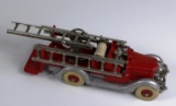 VINTAGE HUBLEY CAST IRON LADDER FIRE TRUCK - 11