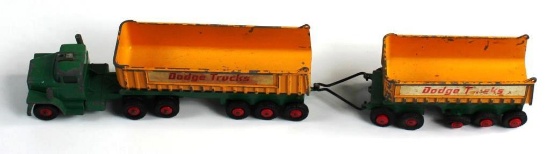 VINTAGE MATCHBOX K-16 DODGE TRUCKS FREUHOF TIPPER AND TRAILER