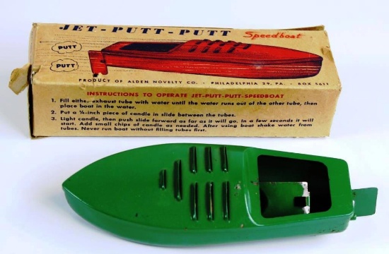 VINTAGE JET-PUTT-PUTT Speedboat by ALDEN NOVELTY CO.