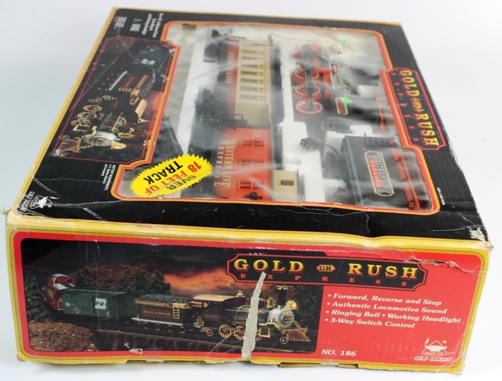 new bright gold rush express train set