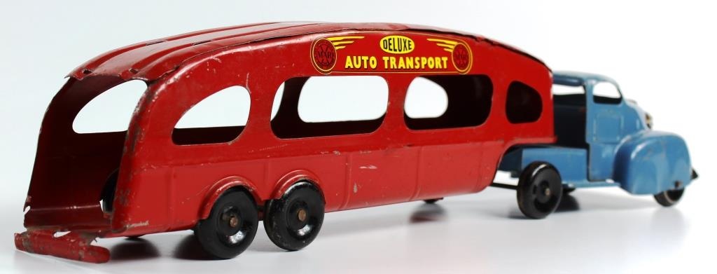 Marx Deluxe Auto Transport Red/Yellow Stickers   MX-046 