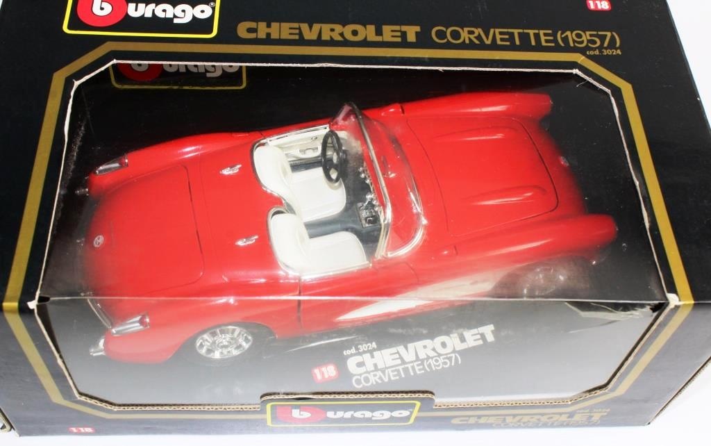 bburago chevrolet corvette 1957 model car