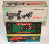 LOT OF 3 NEW, IN THE BOXES: TEXACO DIE CAST METAL BANKS