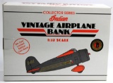 NEW, IN THE BOX LIBERTY CLASSIC BY SPEC CAST : INDIAN VINTAGE AIRPLANE BANK