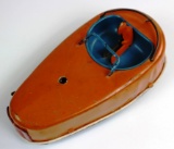 TIN WIND-UP BUMPER CAR WITH DRIVER