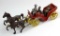 VINTAGE CAST ALUMINUM 2 HORSE CARRIAGE