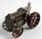 VINTAGE CAST IRON TRACTOR WITH DRIVER