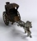 VINTAGE CAST IRON HANSOM CAB / BUGGY